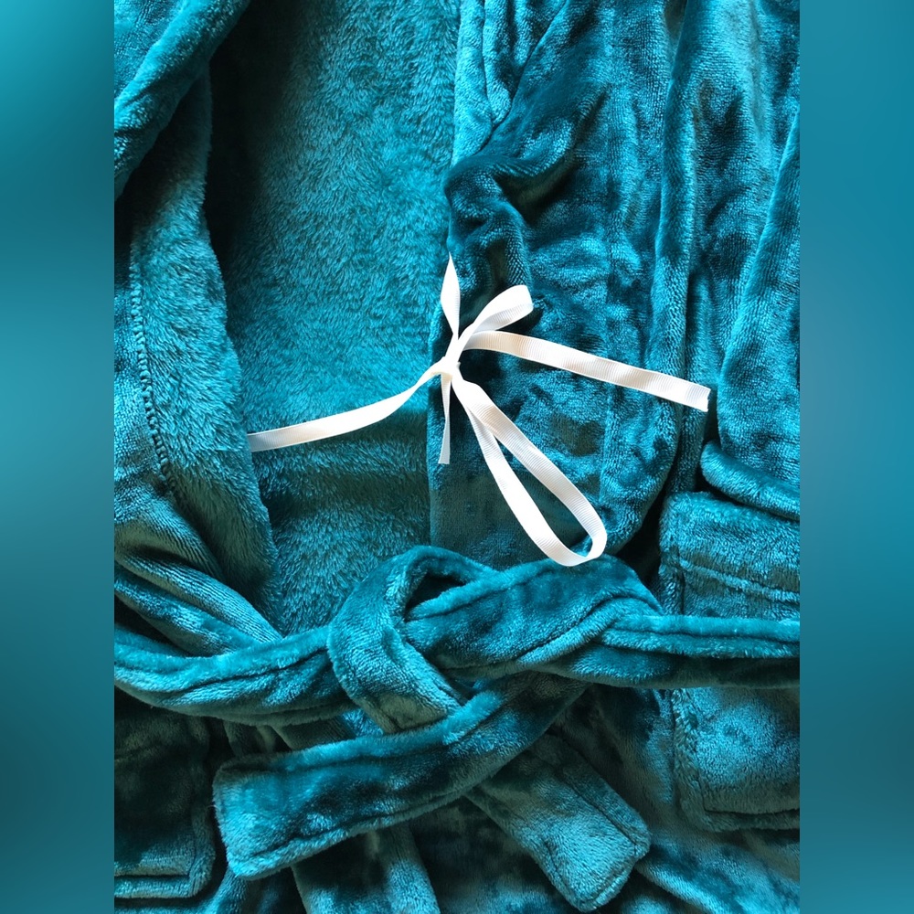 Luxurious Robe aqua green - Picture 3 of 6